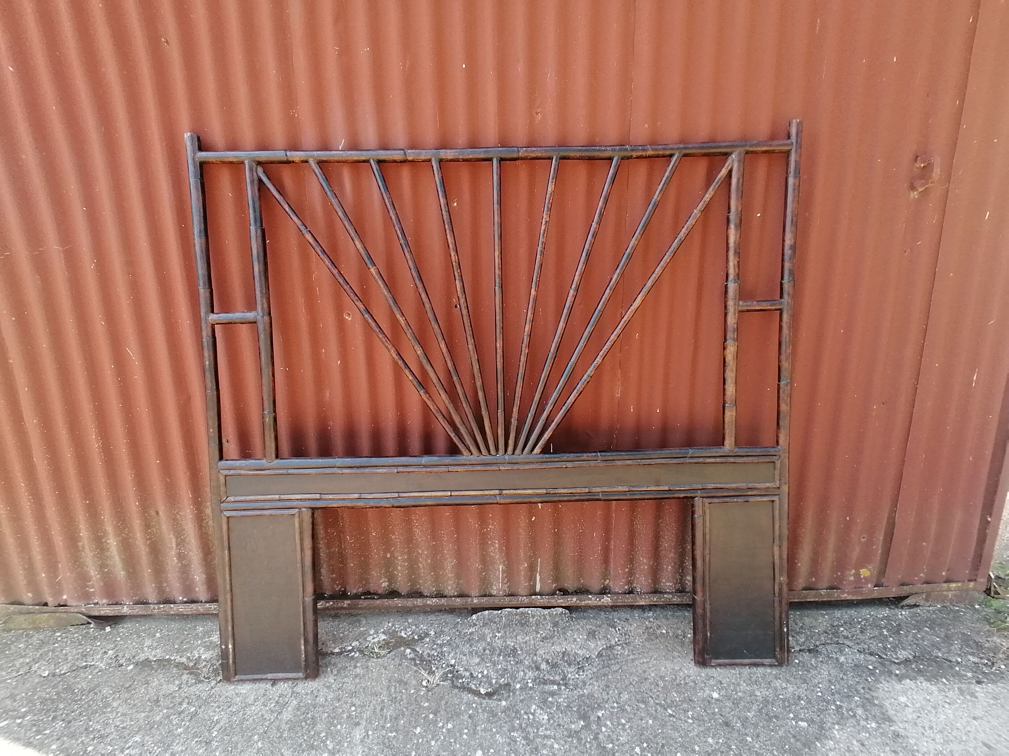 Vintage rattan headboard 2 seats 155 x 140 cm