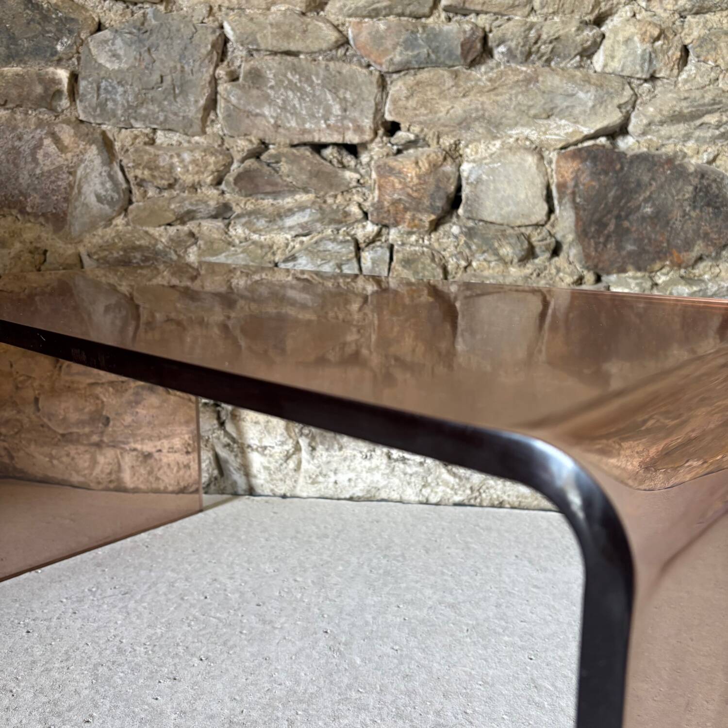 Smoked Plexiglas coffee table, 1970