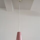 Pink conical pendant lamp from Evenblij, The Netherlands 1960's