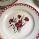Set of 11 plates signed Mignardises Sarreguemines hand painted decor