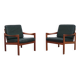 Danish pair of easy chairs by Illum Wikkelsø for Niels Eilersen, 1960s