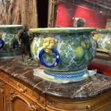 Paire de cache pots en faience