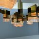 Lustre cubique Sciolari, 17 lumières, Italie des années 1970