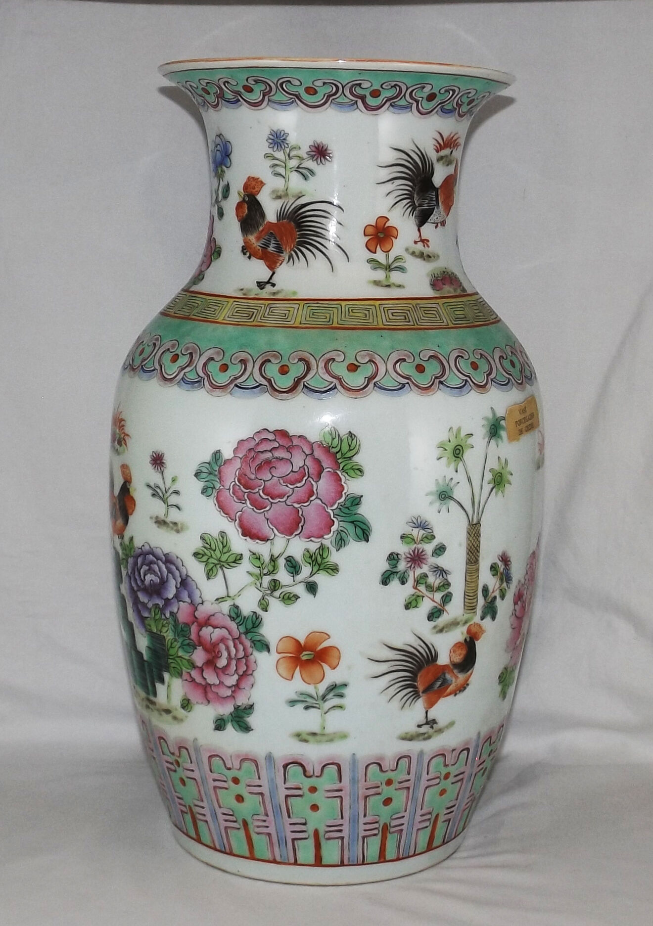 Ancient Chinese vase Rose family early 20th century