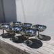 6 large stainless steel bowls 1970