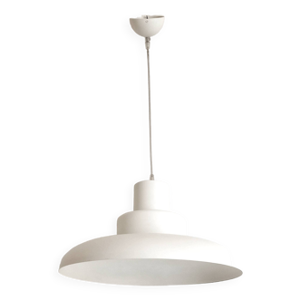 White lacquered chandelier Italian design 80s Diameter 50 cm