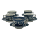 Set of 5 vintage porcelain cups and saucers with Blue Willow pattern.
