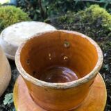 Vintage Biot Terracotta Butter Cooler: French Farmhouse Glazed Ceramic