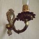 Pair of french vintage gilt bronze traditional style single wall lights 5113