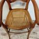 Children's high chair in wood and cane