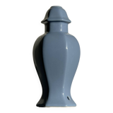 Light blue purple ceramic lamp base H:25cm