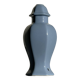 Light blue purple ceramic lamp base H:25cm