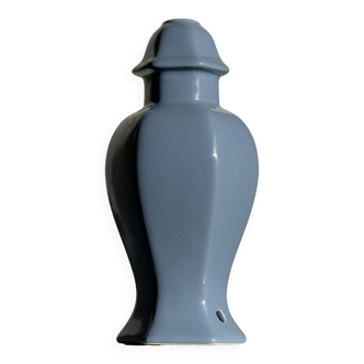 Light blue purple ceramic lamp base H:25cm