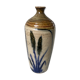 Bottle / soliflore in stoneware artisanal pottery signed "La Roquebrou" 70s