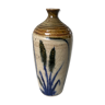 Bottle / soliflore in stoneware artisanal pottery signed "La Roquebrou" 70s