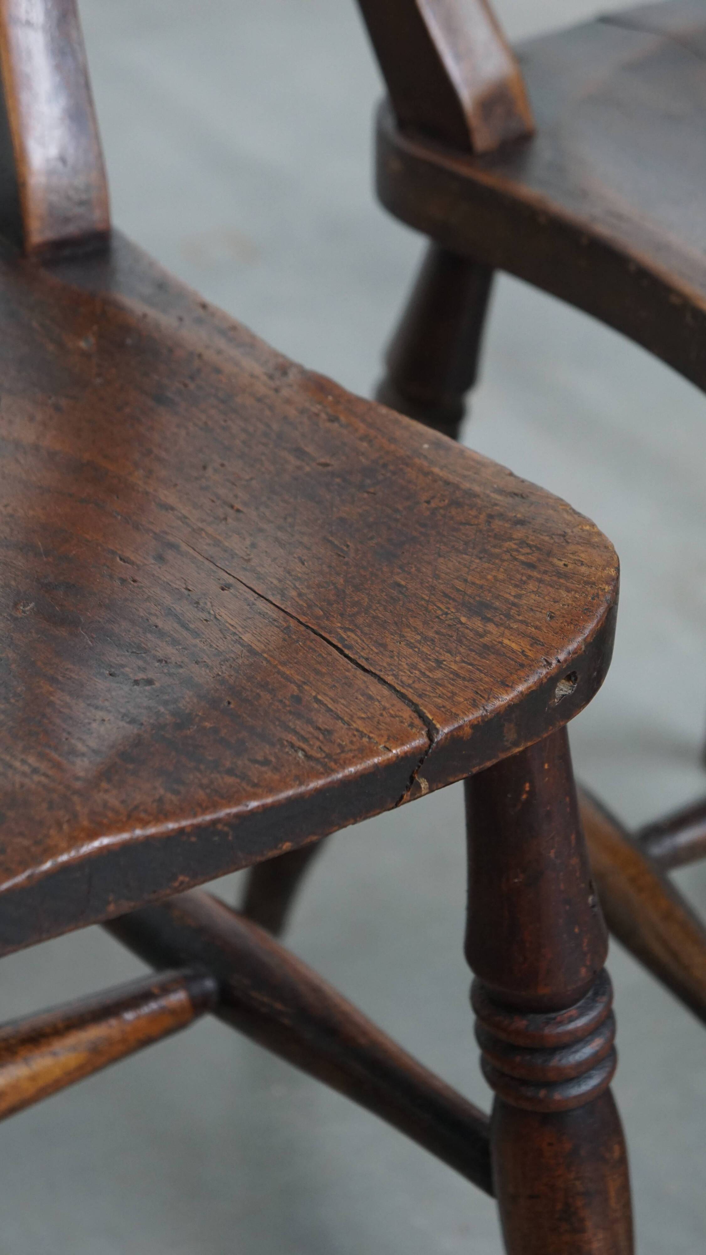 Set of 6 Antique English Oxford Dining/Kitchen Chairs