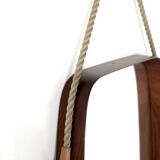 Vintage rectangular wooden mirror, Italy, 1960s.