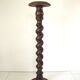 Saddle or walnut pedestal turned in twist