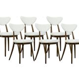 Chaises Mid-Century n° 124 par H & J Kurmanowicz, Pologne, années 1950, lot de 6