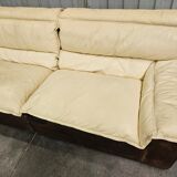 Canapé modulaire en cuir et daim avec unité d'angle, années 1970