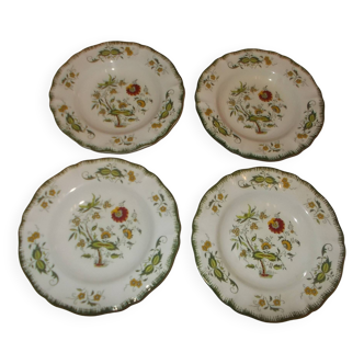 Lot 4 assiettes creuses sarreguemines