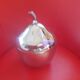 Silver metal ice bucket. Apple shape.