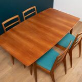 Retro extending dining table & 4 chairs by tom robertson for mcintosh of kirkcaldy