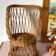 Rattan armchair for doll