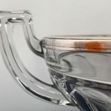 Art Deco cut Val Saint Lambert with silver frame Minerva