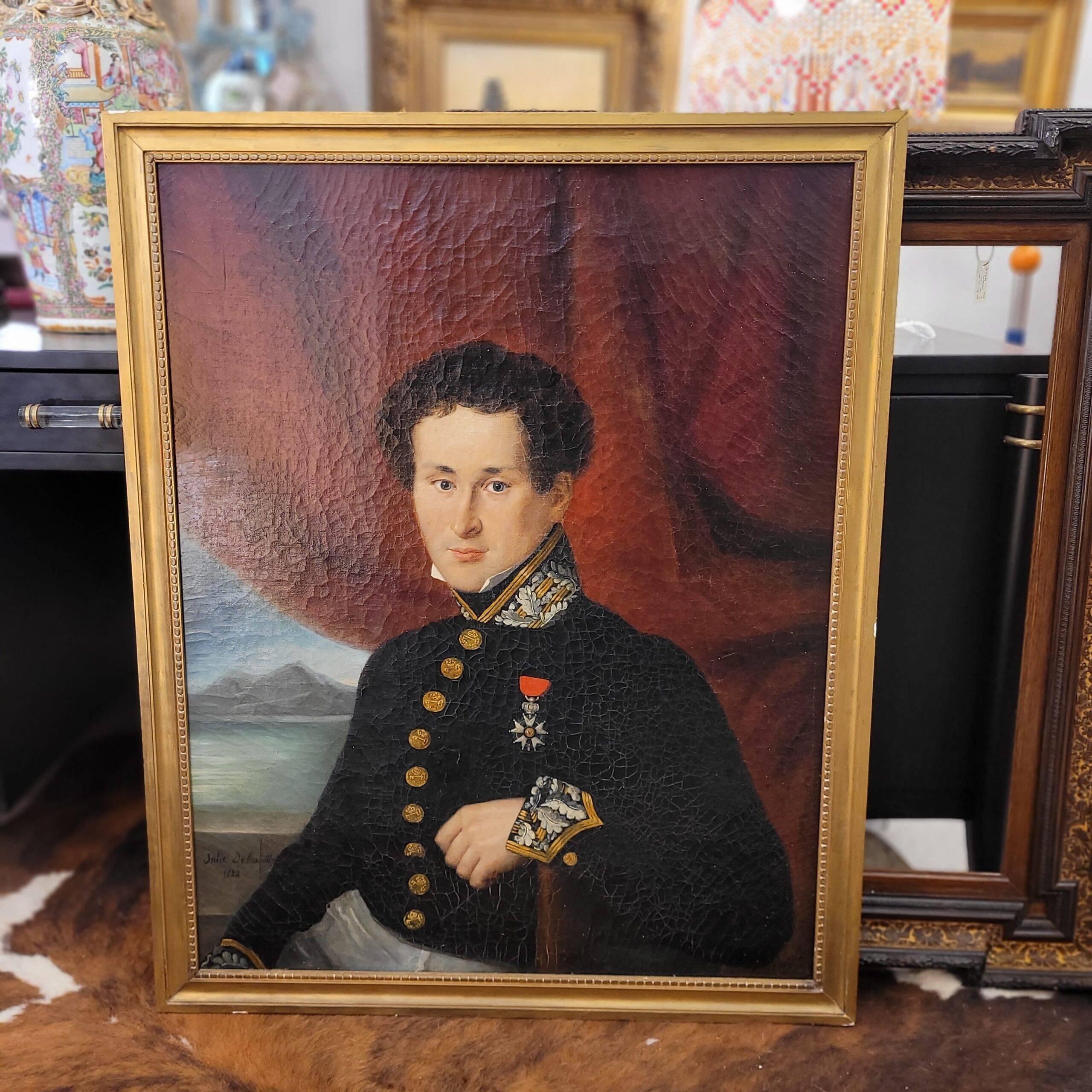 Portrait of military officer, Julie Delamontre, Charles X, 1832 – France
