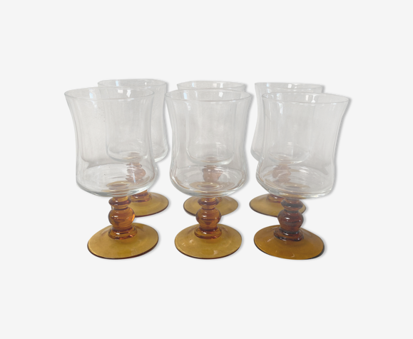 Ensemble de 6 verres à vin vintage