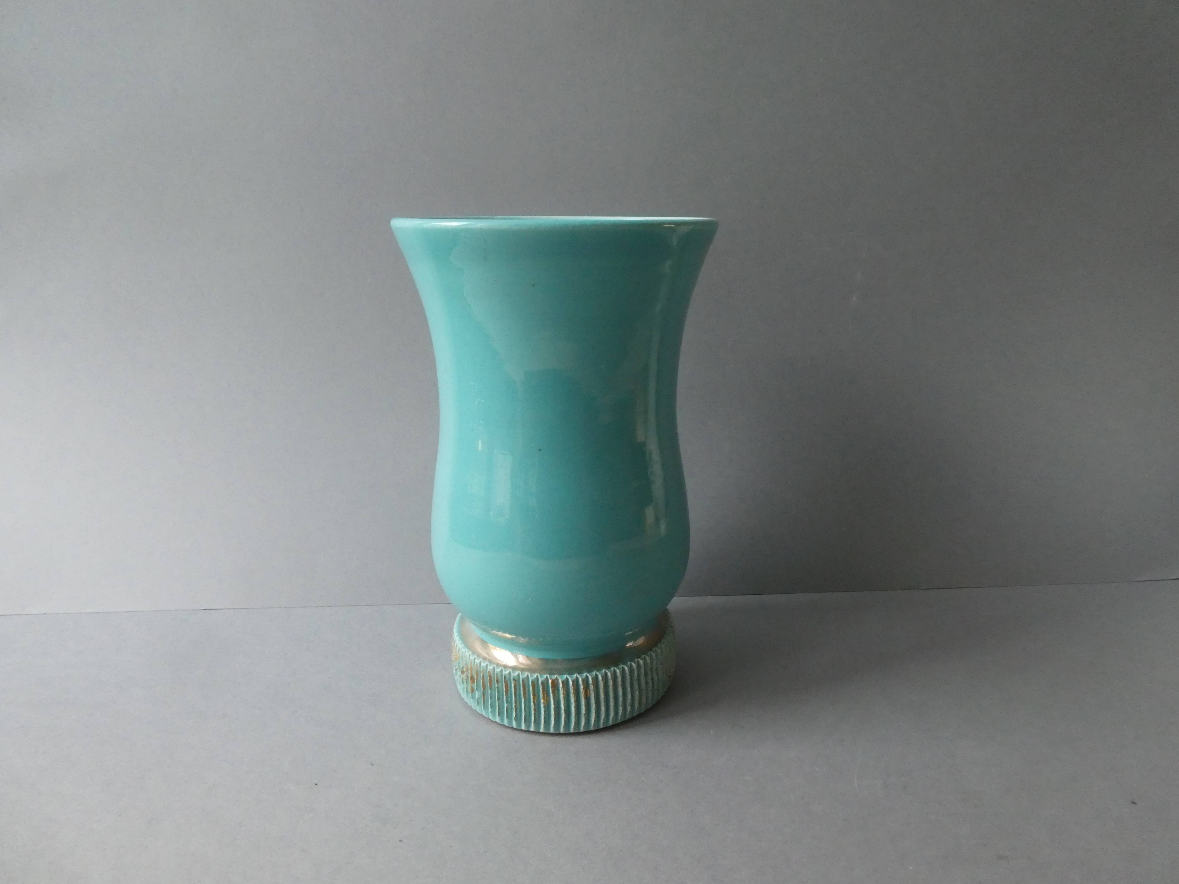 Art Deco ceramic cornet vase
