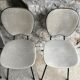 Set of 4 vintage chairs black tubular base 1950