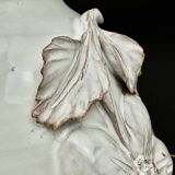 Large white ceramic slip lamp