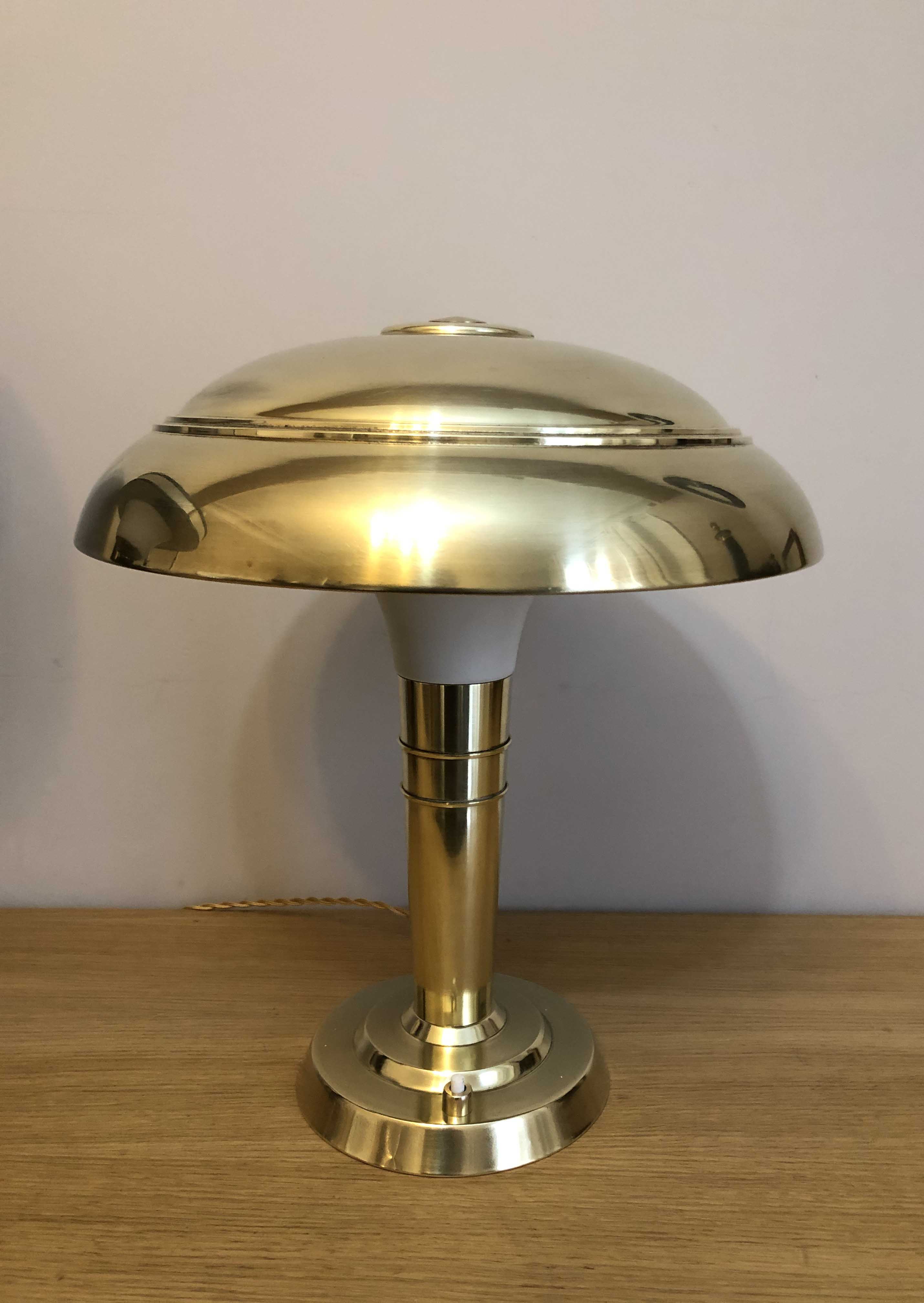 Old brass mushroom lamp 1930