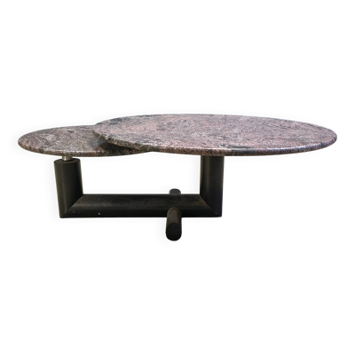 Table basse en marbre vintage par Roche Bobois, années 1980.
