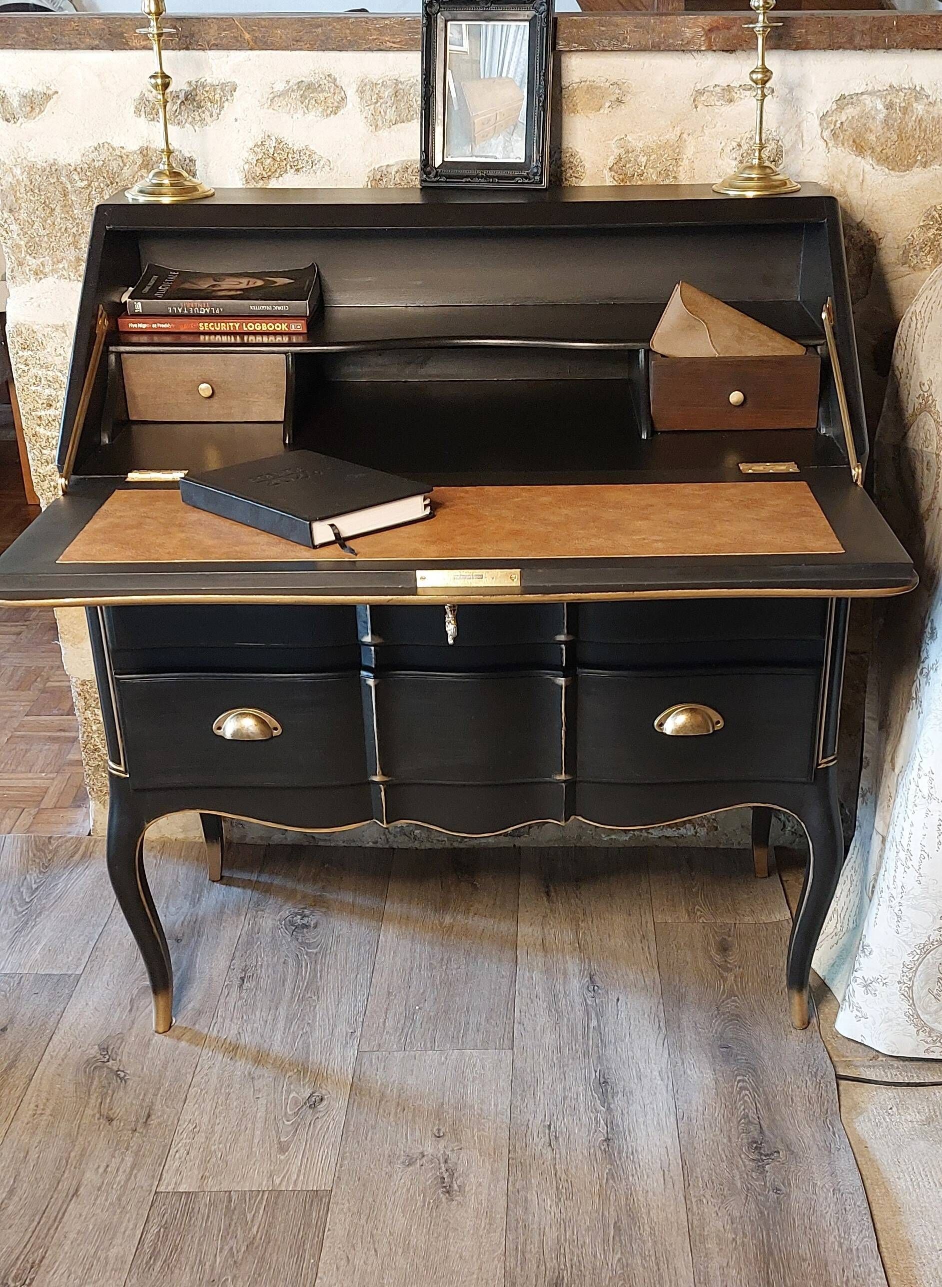 Vintage Writer's Secretary - Chic Louis XV Desk, Elegant, Refined and Luxurious Braroque