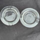 2 art deco glass ashtrays