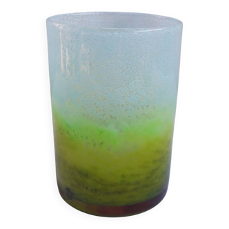 Vase verre scandinave signé John Orwar Lake