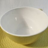 Lot 2 tea cups and yellow vintage saucer - Digoin Sarreguemines