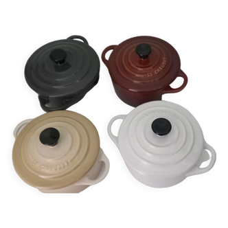 4 round cocottes Le Creuset