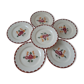 Set of 6 flat plates Loncgamp model Agen 30s