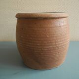 old glazed stoneware pot rustic decor