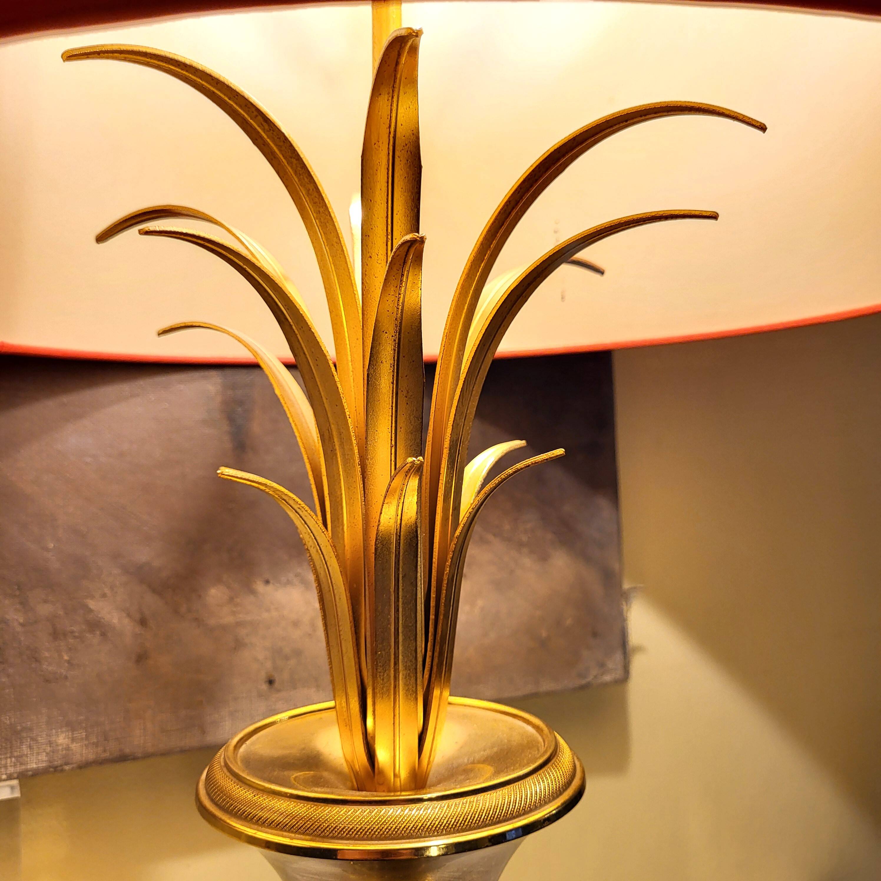 Pair of 70s Palm Tree Lamps Maison Boulanger