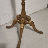 Coat rack on foot in onyx and bronze marble