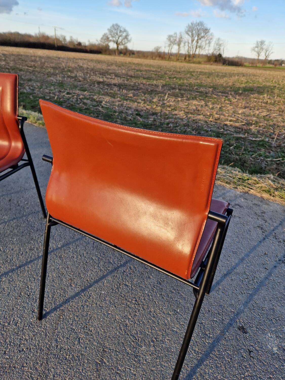 Lot de 2 chaises en cuir Matteo Grassi