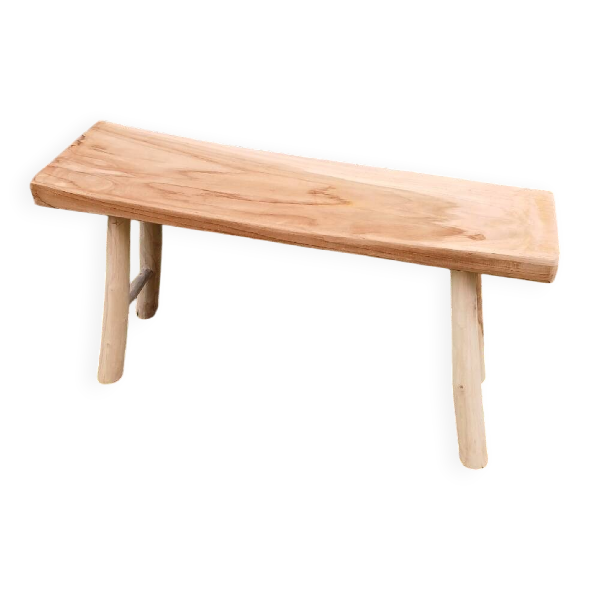 Small bench in raw solid wood