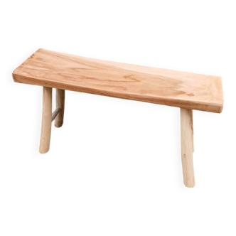 Small bench in raw solid wood