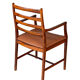 Pair of danish rosewood and leather armchairs