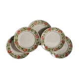 Set of 5 dessert plates Moulin des Loups - model Yvette